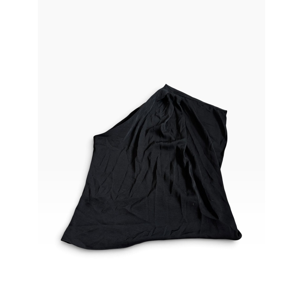 Banana Republic One Shoulder Top S Black Asymmetrical Draped Minimalist Evening
